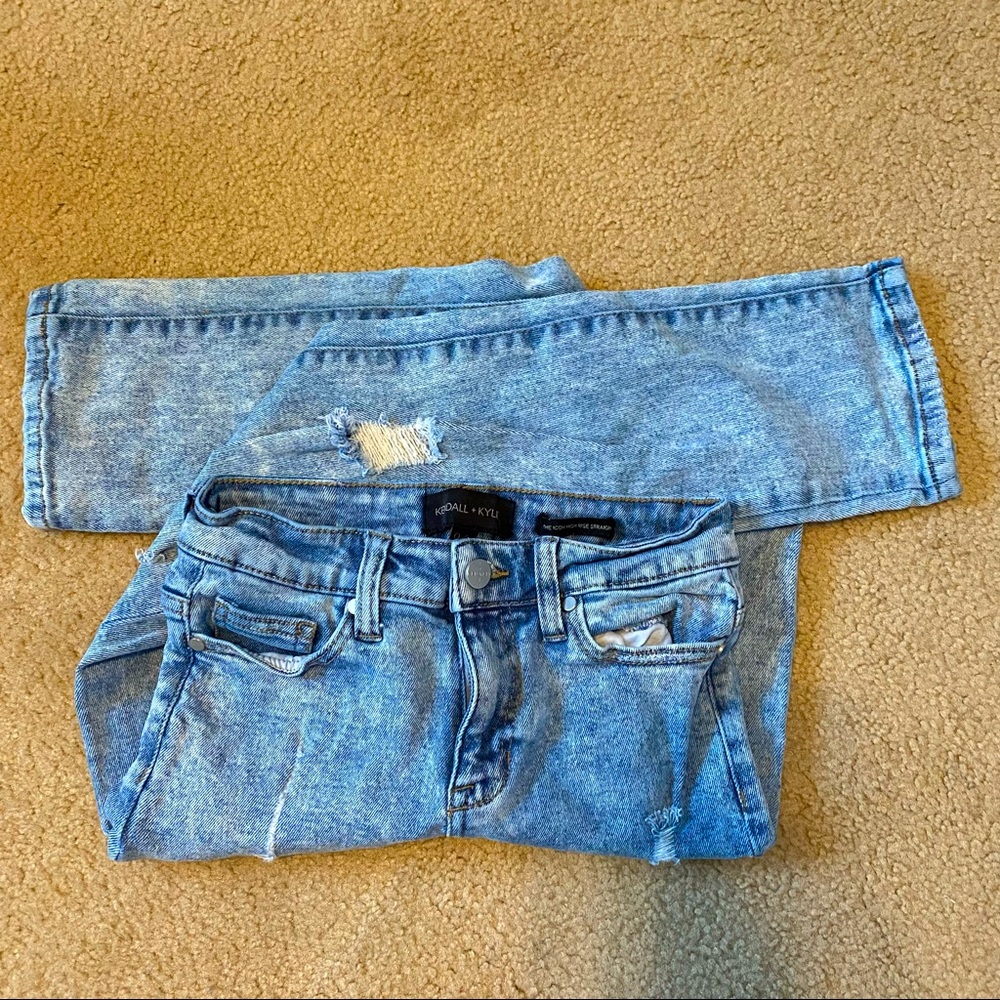 Kendall and Kylie “The Icon High Rise Straight” Jeans